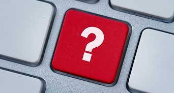 Support, Schulungen und Dokumentationen Tastatur mit Fragezeichen-Symbol