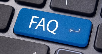 Tastatur mit FAQ-Aufdruck