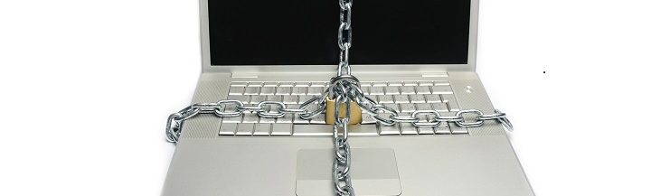 IT-Sicherheit an der TUM Laptop mit Schloß
